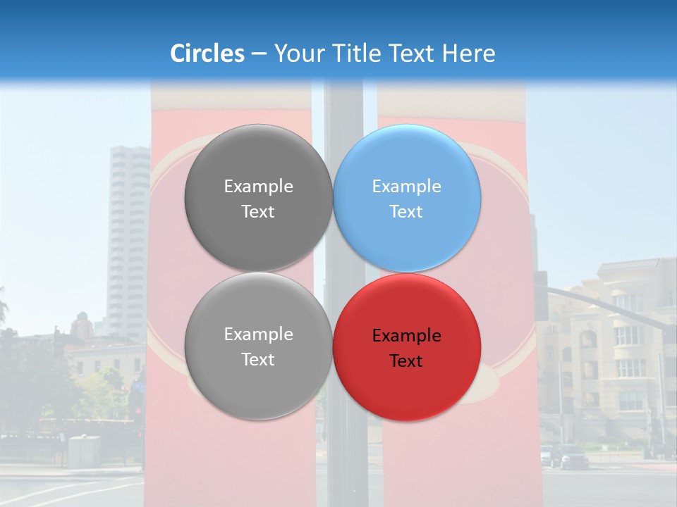 A Street Light On A City Street With Buildings In The Background PowerPoint Template