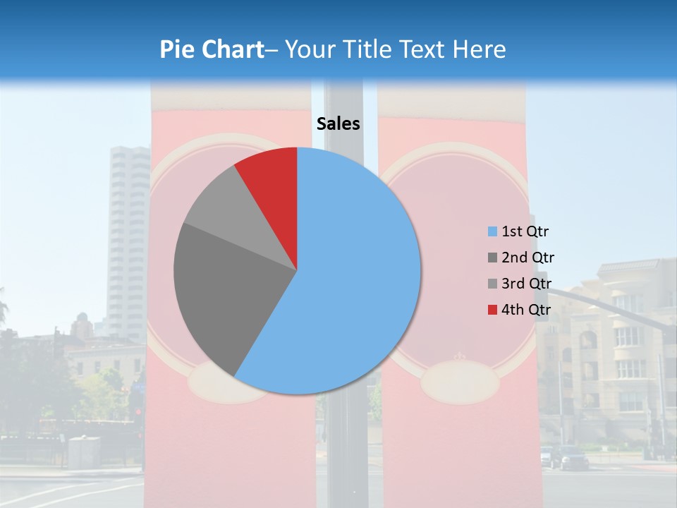 A Street Light On A City Street With Buildings In The Background PowerPoint Template