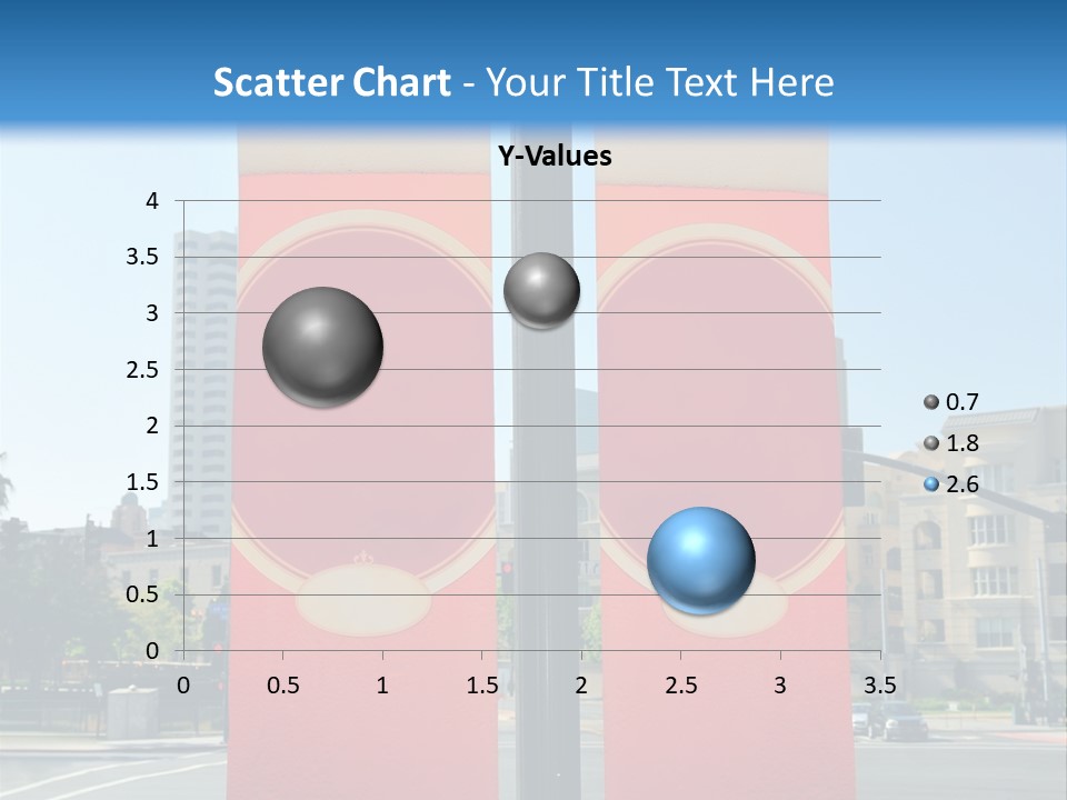 A Street Light On A City Street With Buildings In The Background PowerPoint Template