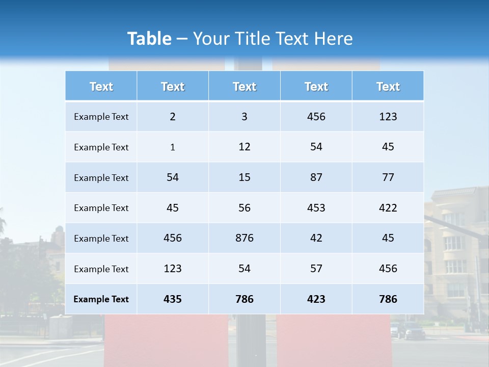 A Street Light On A City Street With Buildings In The Background PowerPoint Template