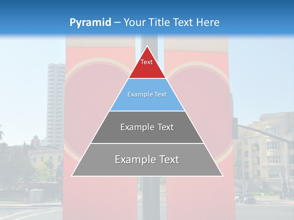 A Street Light On A City Street With Buildings In The Background PowerPoint Template