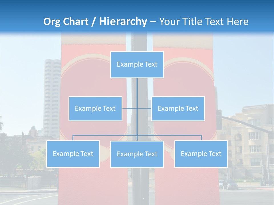 A Street Light On A City Street With Buildings In The Background PowerPoint Template