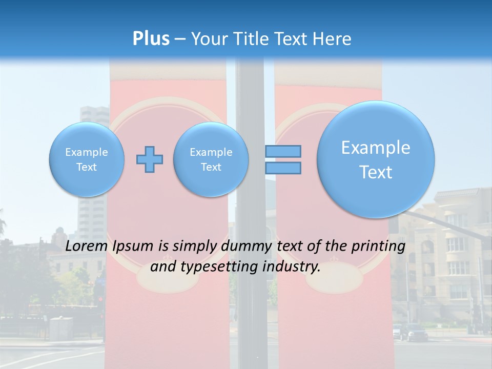 A Street Light On A City Street With Buildings In The Background PowerPoint Template