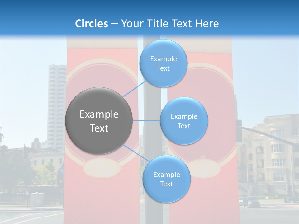A Street Light On A City Street With Buildings In The Background PowerPoint Template