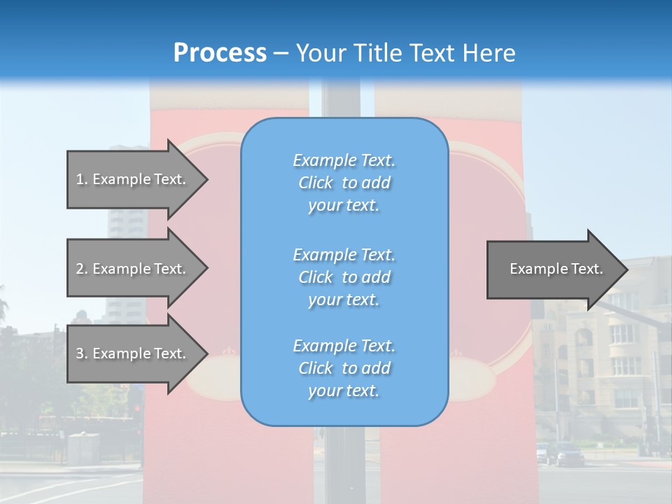 A Street Light On A City Street With Buildings In The Background PowerPoint Template
