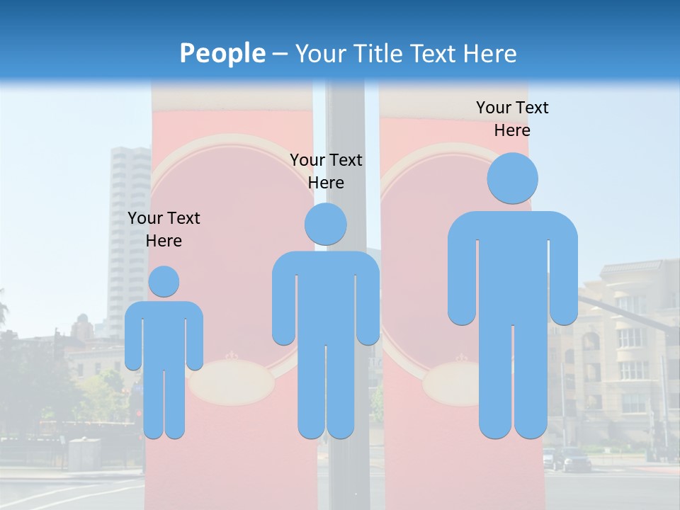 A Street Light On A City Street With Buildings In The Background PowerPoint Template