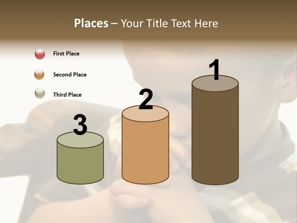 Five Year Old Boy Praying PowerPoint Template