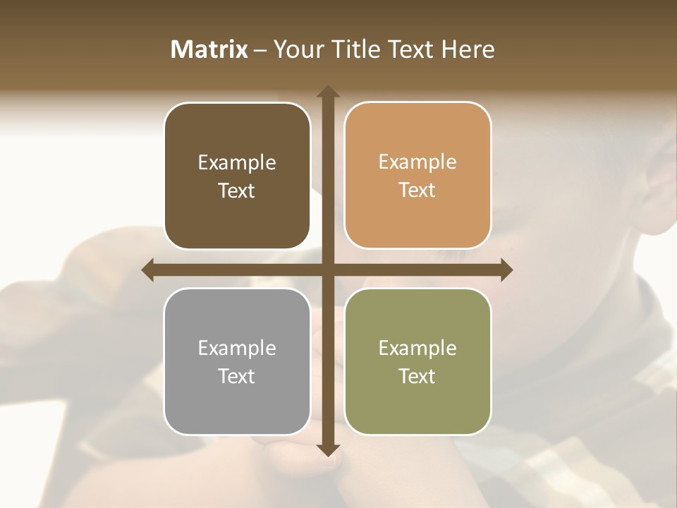 Five Year Old Boy Praying PowerPoint Template