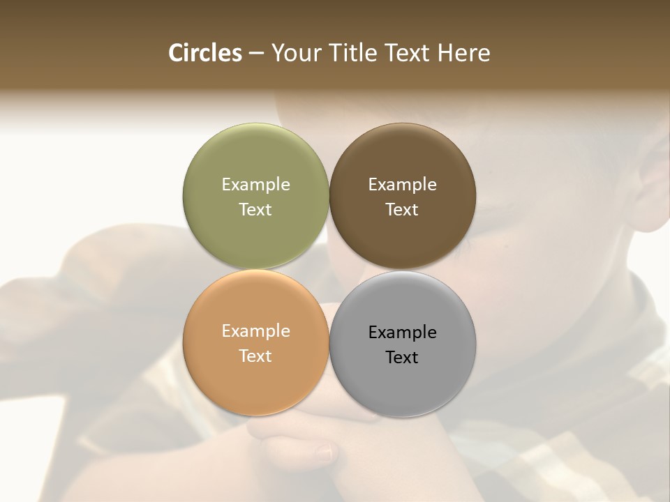 Five Year Old Boy Praying PowerPoint Template