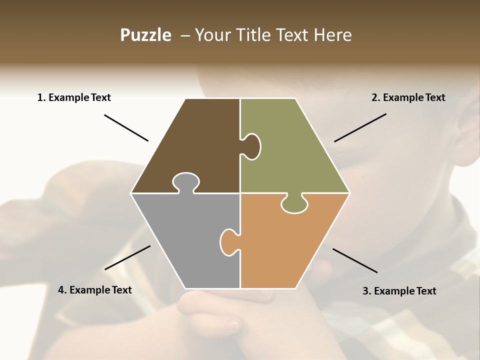 Five Year Old Boy Praying PowerPoint Template