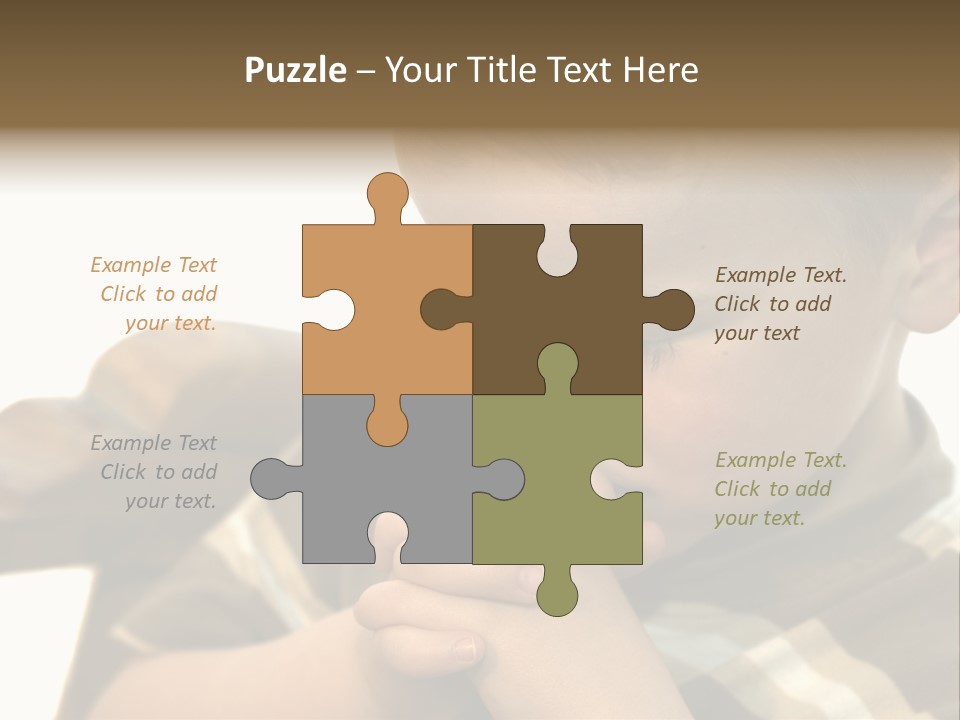 Five Year Old Boy Praying PowerPoint Template