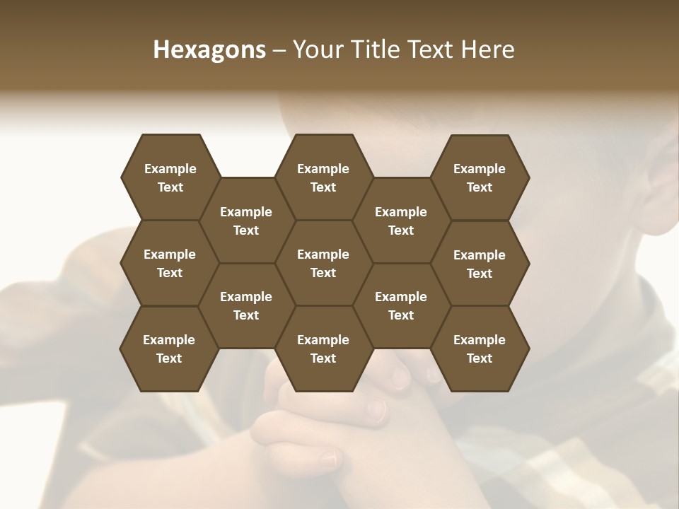 Five Year Old Boy Praying PowerPoint Template