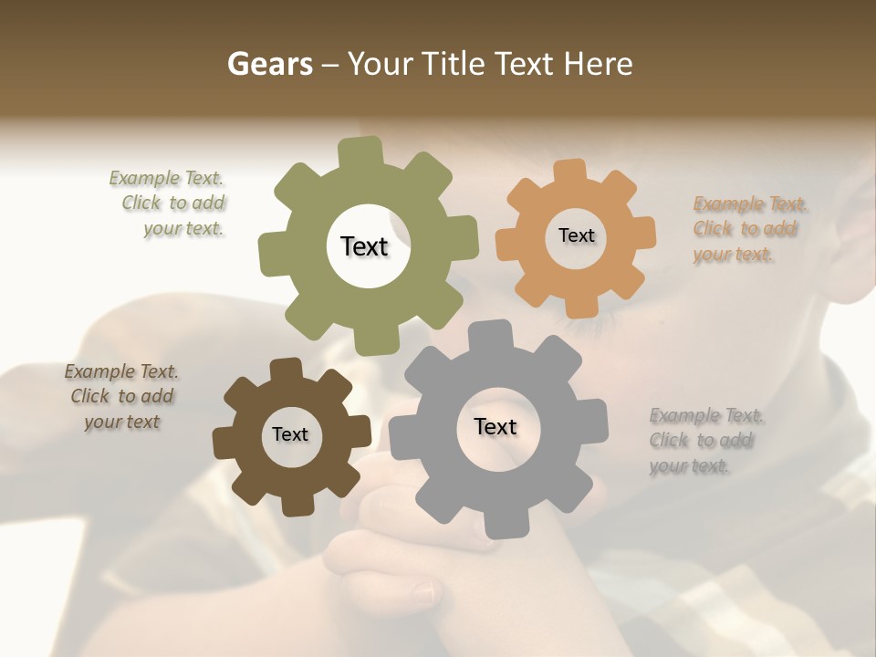 Five Year Old Boy Praying PowerPoint Template