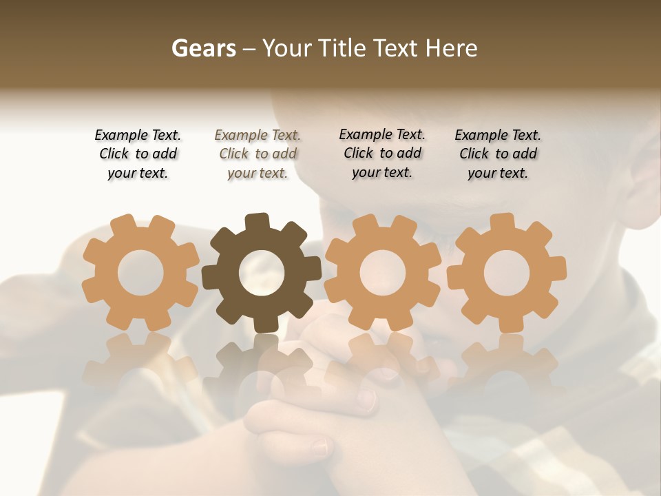 Five Year Old Boy Praying PowerPoint Template