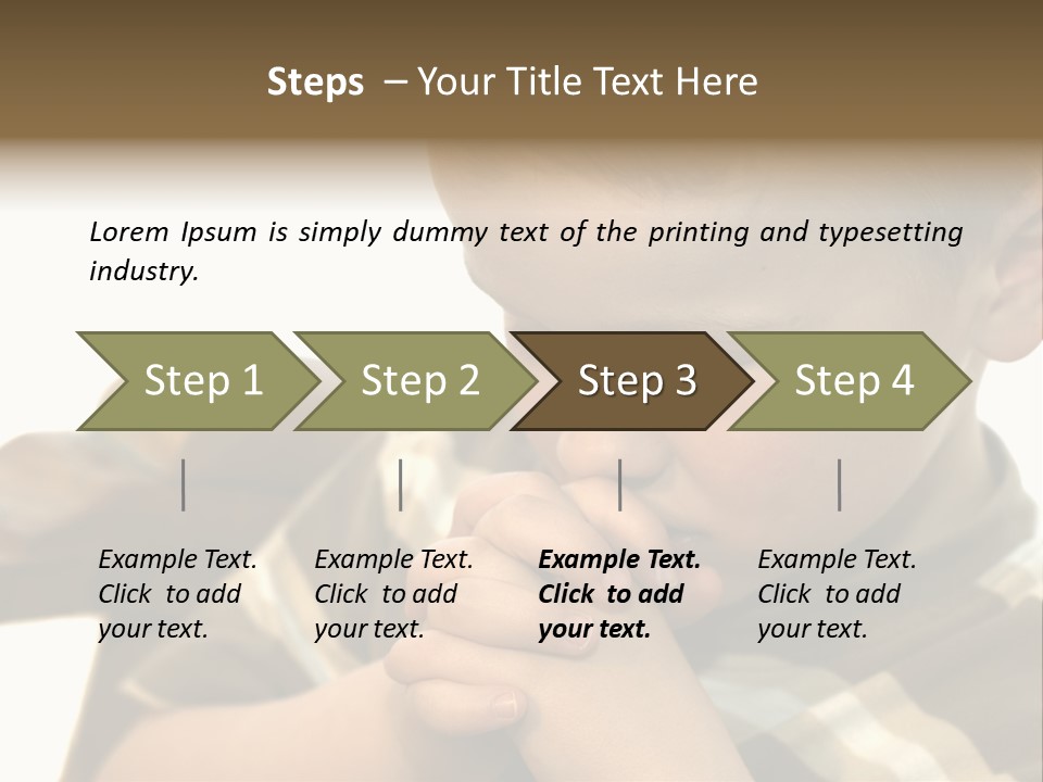 Five Year Old Boy Praying PowerPoint Template