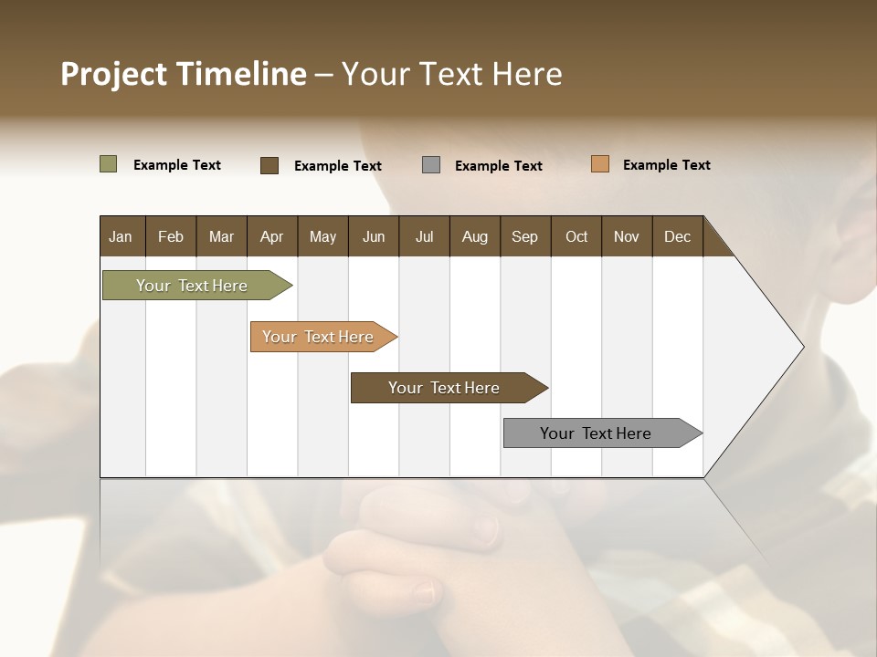 Five Year Old Boy Praying PowerPoint Template
