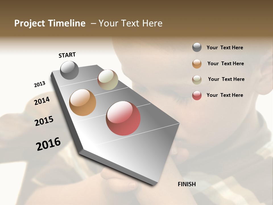 Five Year Old Boy Praying PowerPoint Template