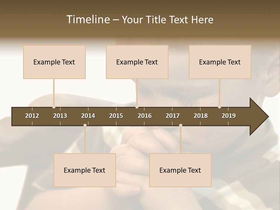 Five Year Old Boy Praying PowerPoint Template