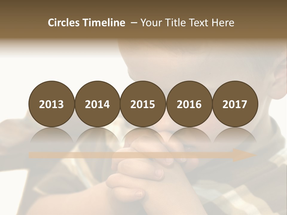 Five Year Old Boy Praying PowerPoint Template