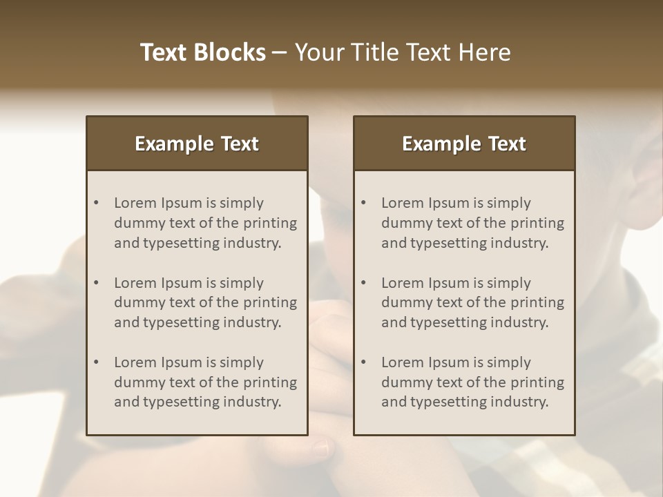 Five Year Old Boy Praying PowerPoint Template