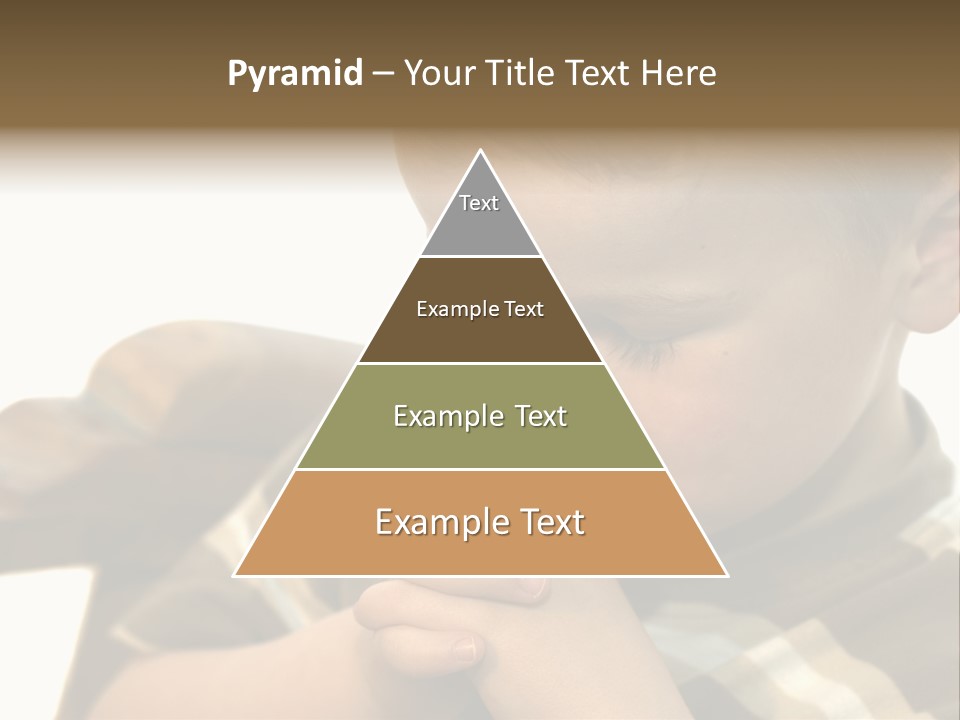 Five Year Old Boy Praying PowerPoint Template