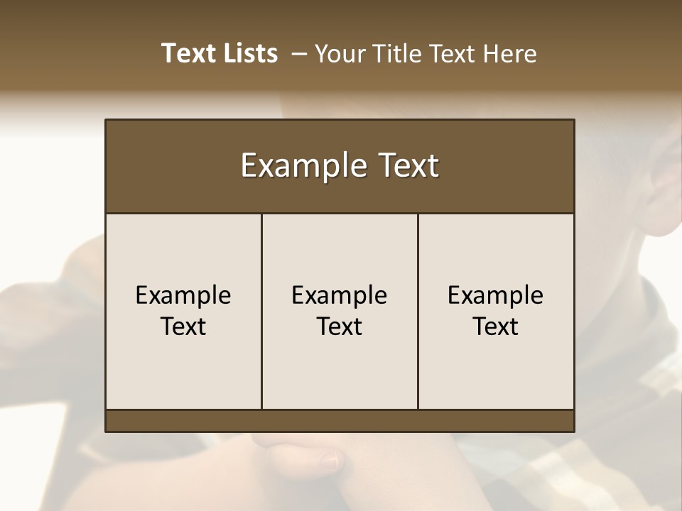 Five Year Old Boy Praying PowerPoint Template