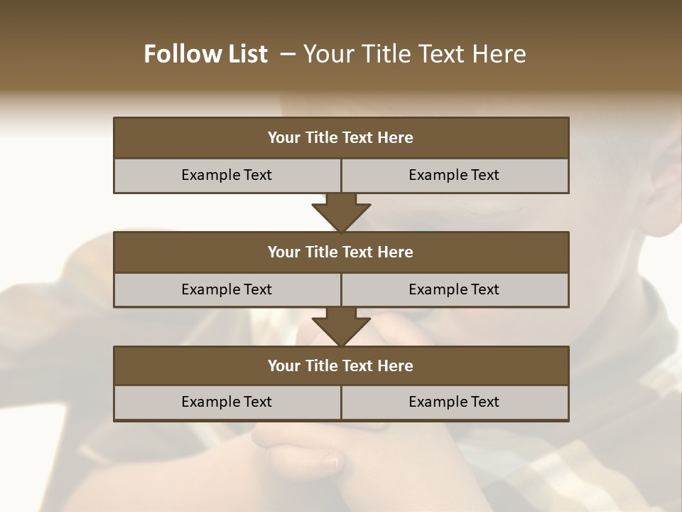 Five Year Old Boy Praying PowerPoint Template