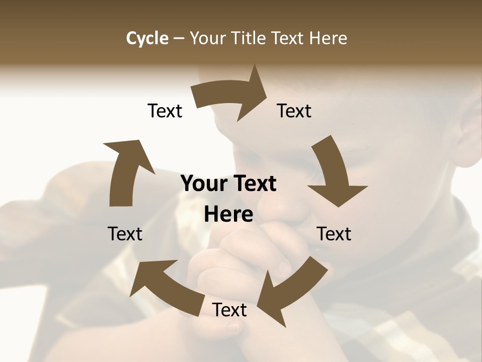 Five Year Old Boy Praying PowerPoint Template