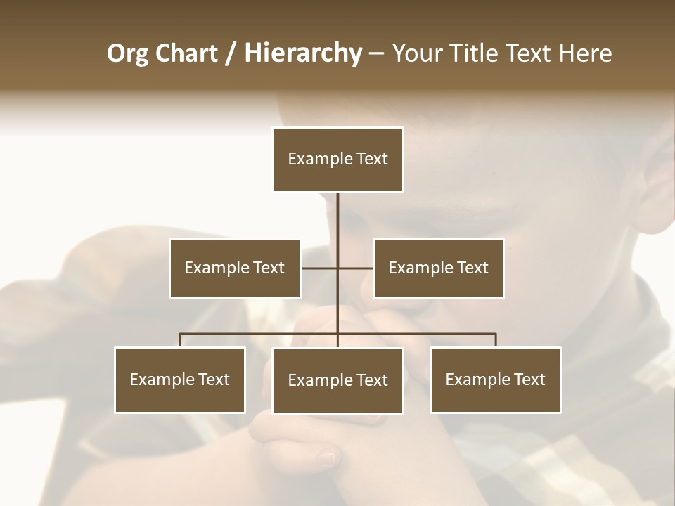 Five Year Old Boy Praying PowerPoint Template