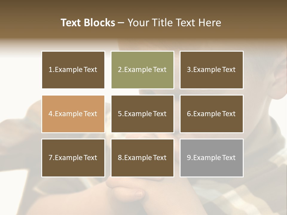 Five Year Old Boy Praying PowerPoint Template