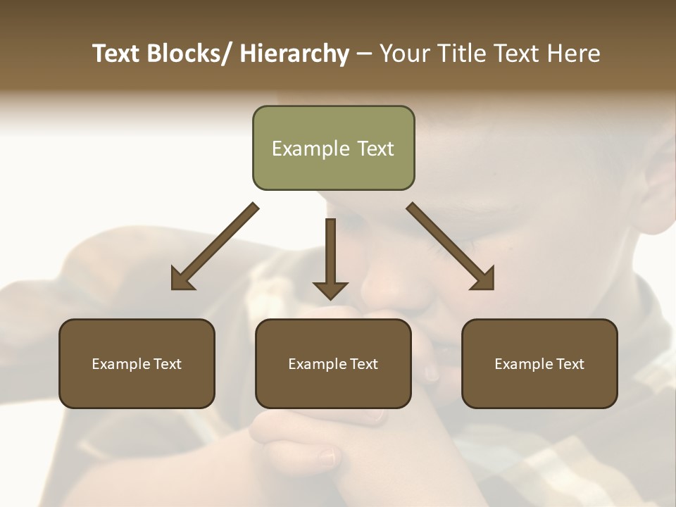 Five Year Old Boy Praying PowerPoint Template