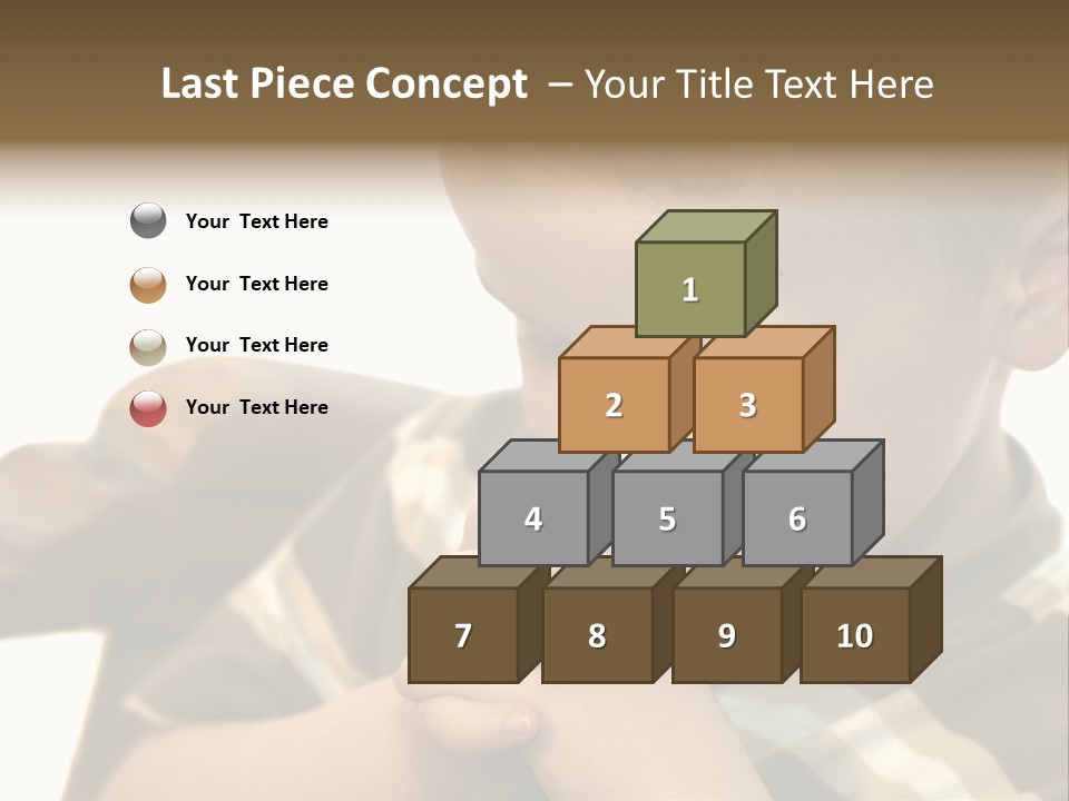 Five Year Old Boy Praying PowerPoint Template