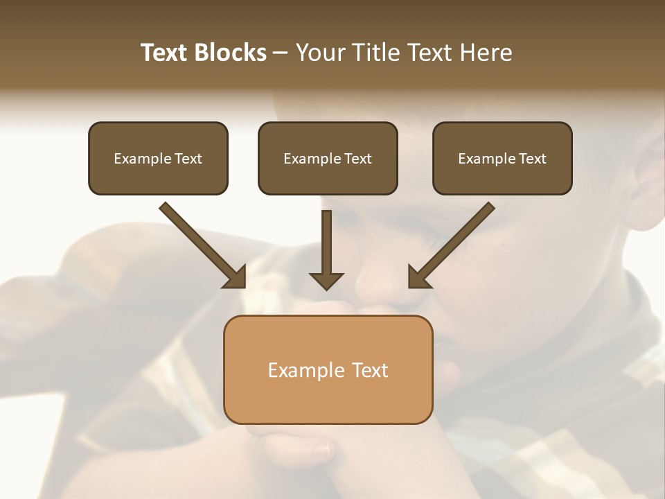 Five Year Old Boy Praying PowerPoint Template