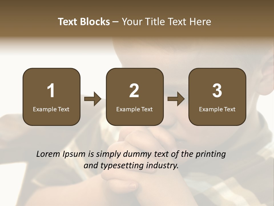 Five Year Old Boy Praying PowerPoint Template