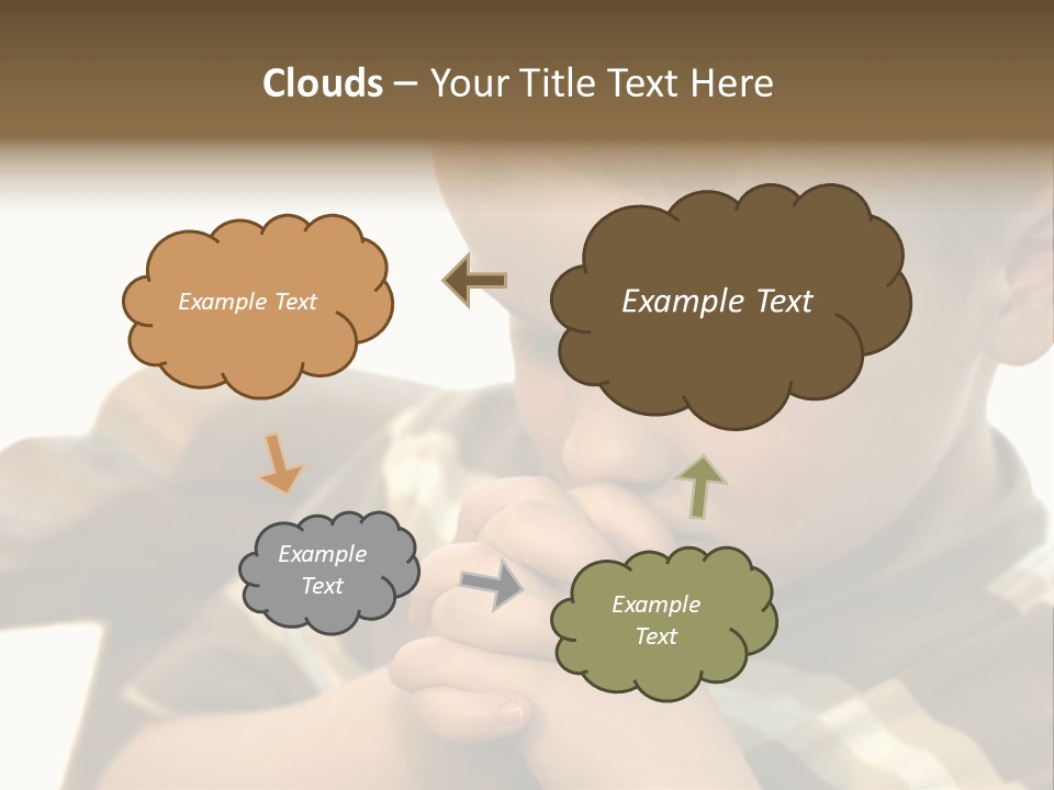 Five Year Old Boy Praying PowerPoint Template