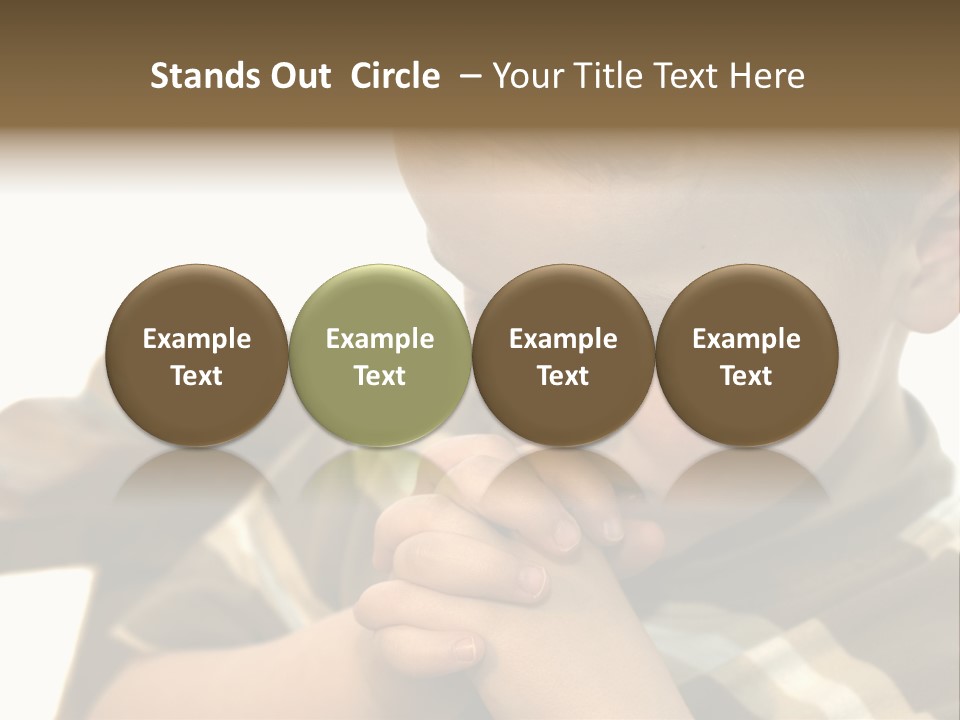 Five Year Old Boy Praying PowerPoint Template