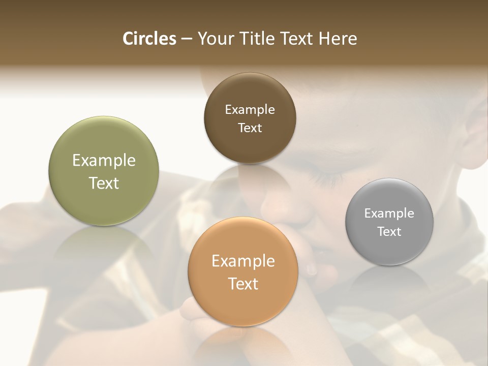 Five Year Old Boy Praying PowerPoint Template