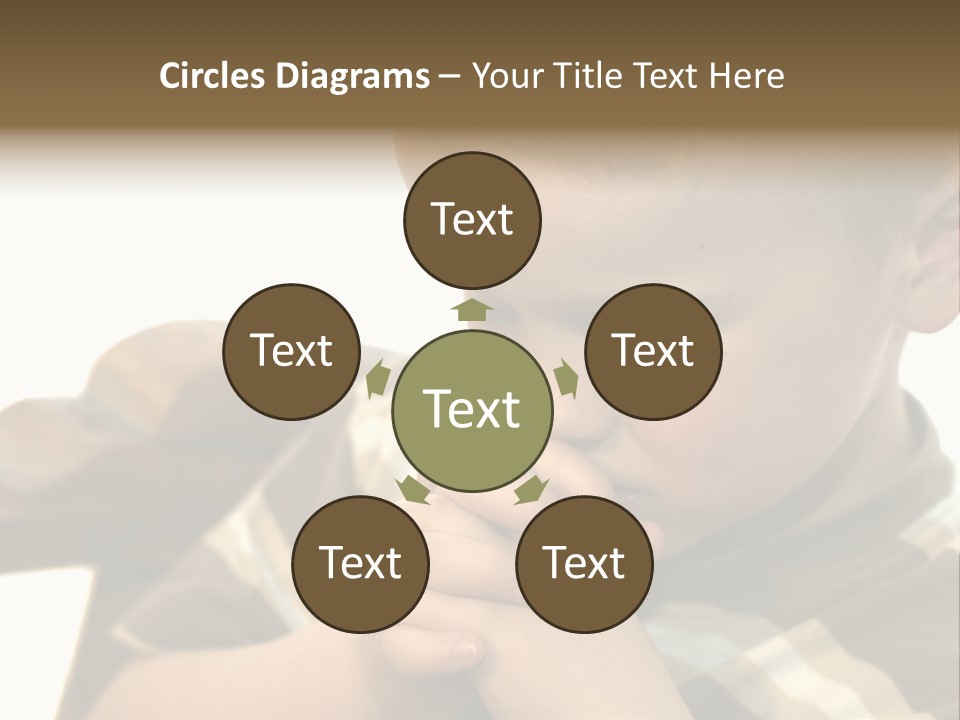 Five Year Old Boy Praying PowerPoint Template