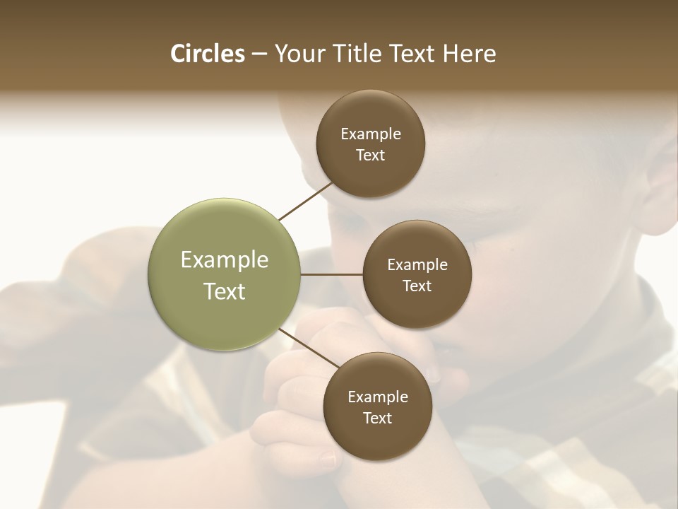 Five Year Old Boy Praying PowerPoint Template