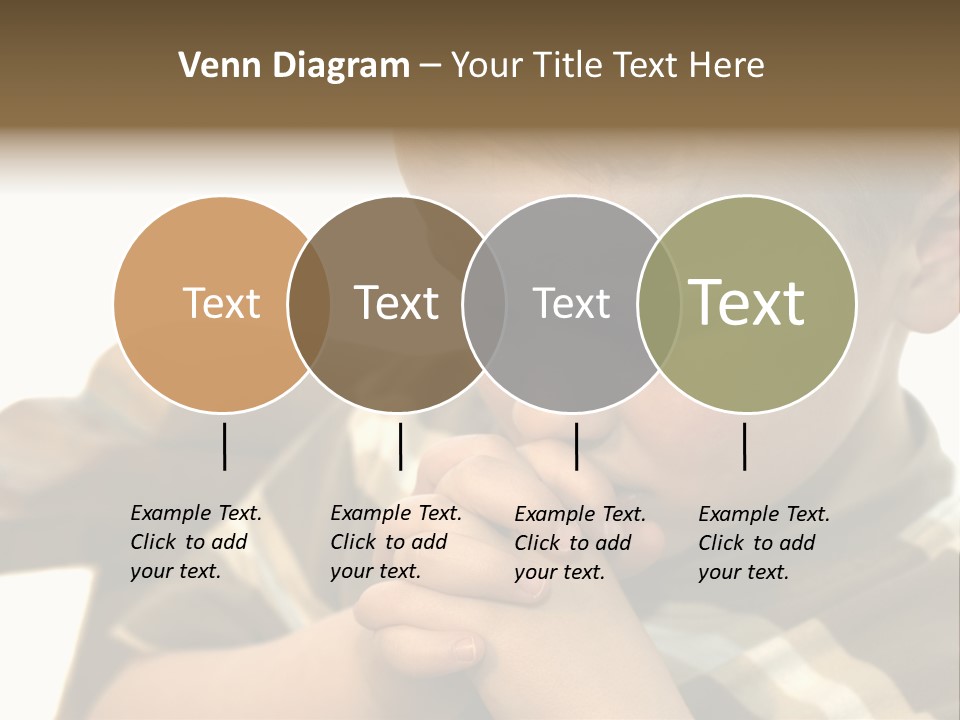 Five Year Old Boy Praying PowerPoint Template