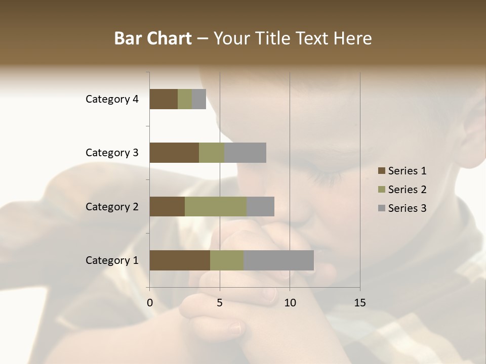 Five Year Old Boy Praying PowerPoint Template