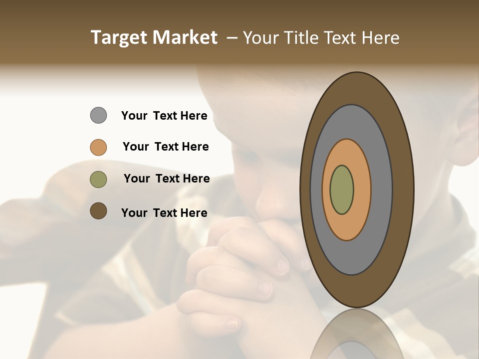 Five Year Old Boy Praying PowerPoint Template