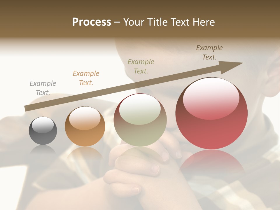 Five Year Old Boy Praying PowerPoint Template