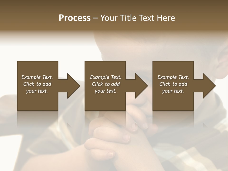 Five Year Old Boy Praying PowerPoint Template