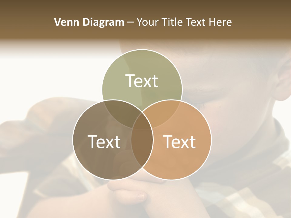 Five Year Old Boy Praying PowerPoint Template