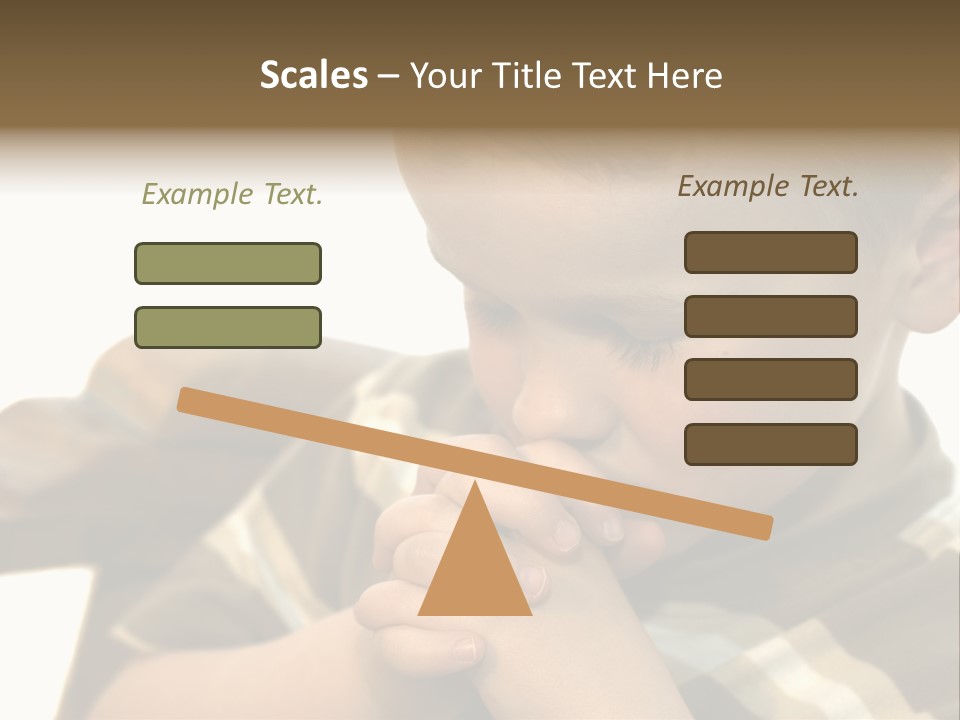 Five Year Old Boy Praying PowerPoint Template