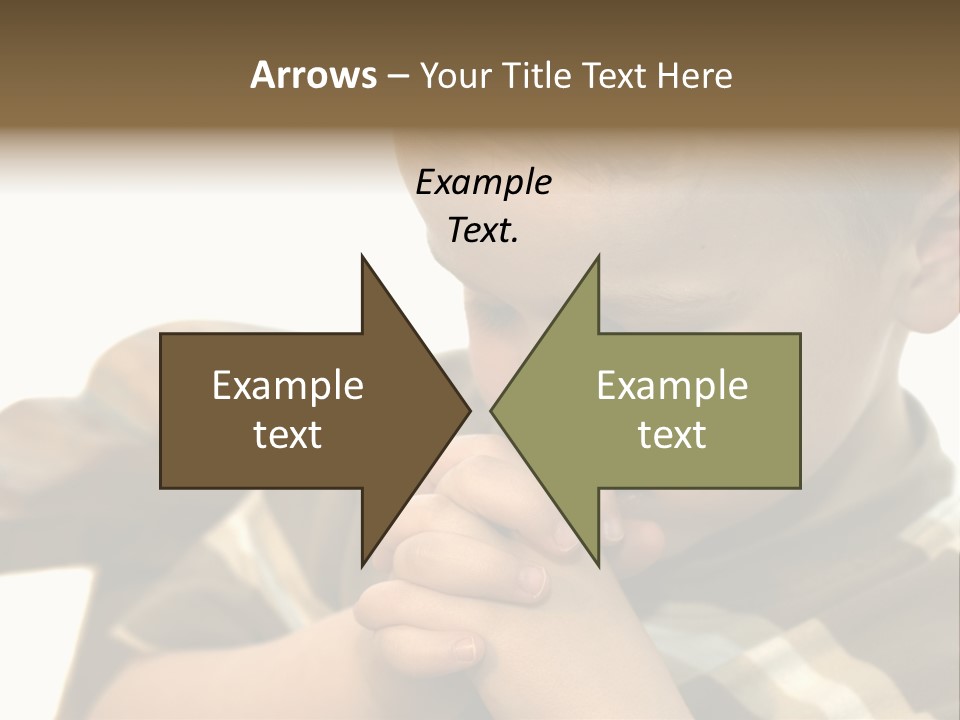 Five Year Old Boy Praying PowerPoint Template