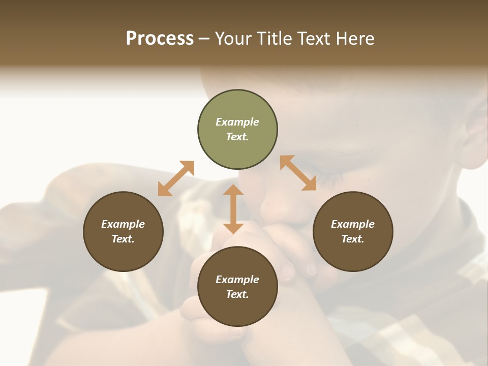 Five Year Old Boy Praying PowerPoint Template