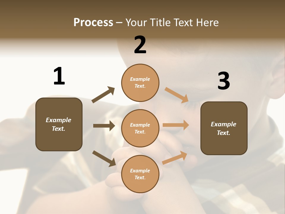 Five Year Old Boy Praying PowerPoint Template