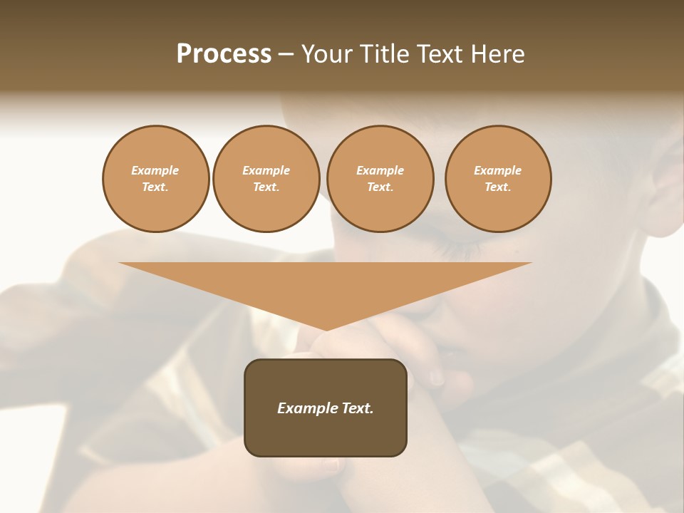 Five Year Old Boy Praying PowerPoint Template